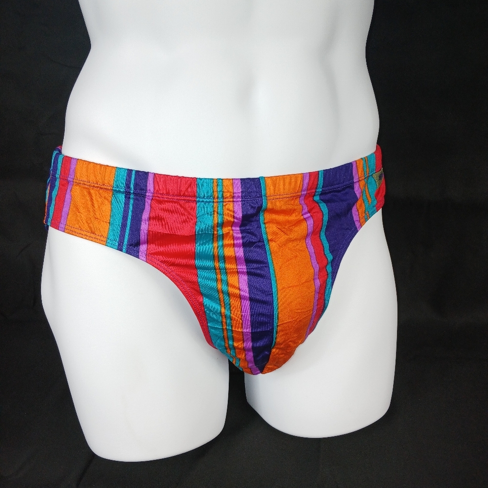 Meyba Colorful Striped Men's Swim Size M